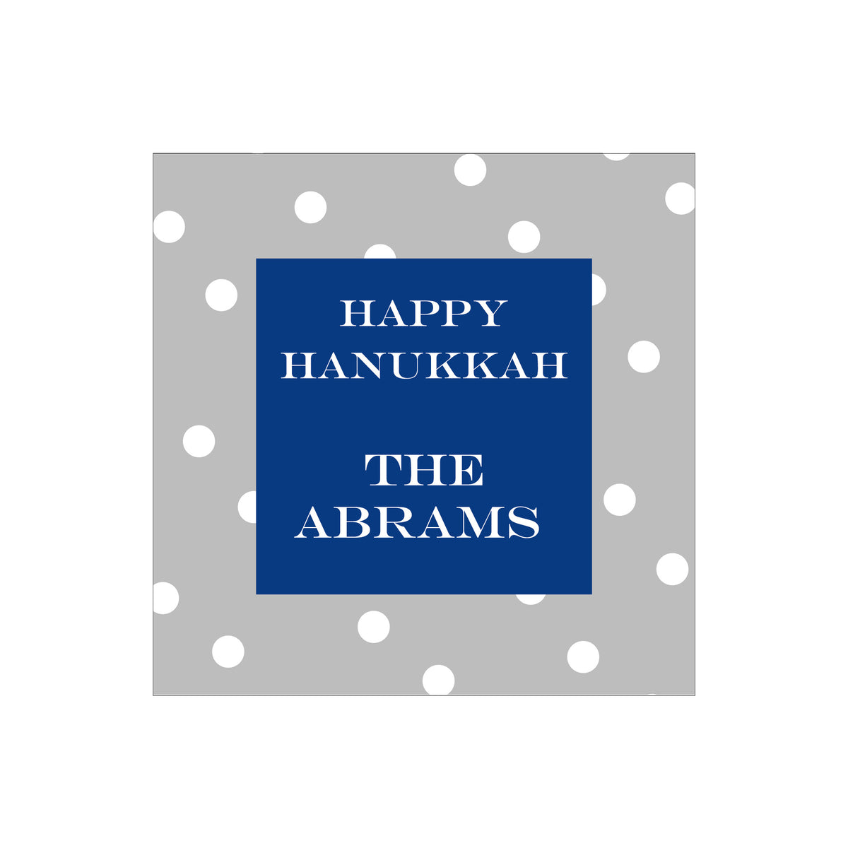 HOLIDAY DOT PERSONALIZED SQUARE GIFT STICKERS