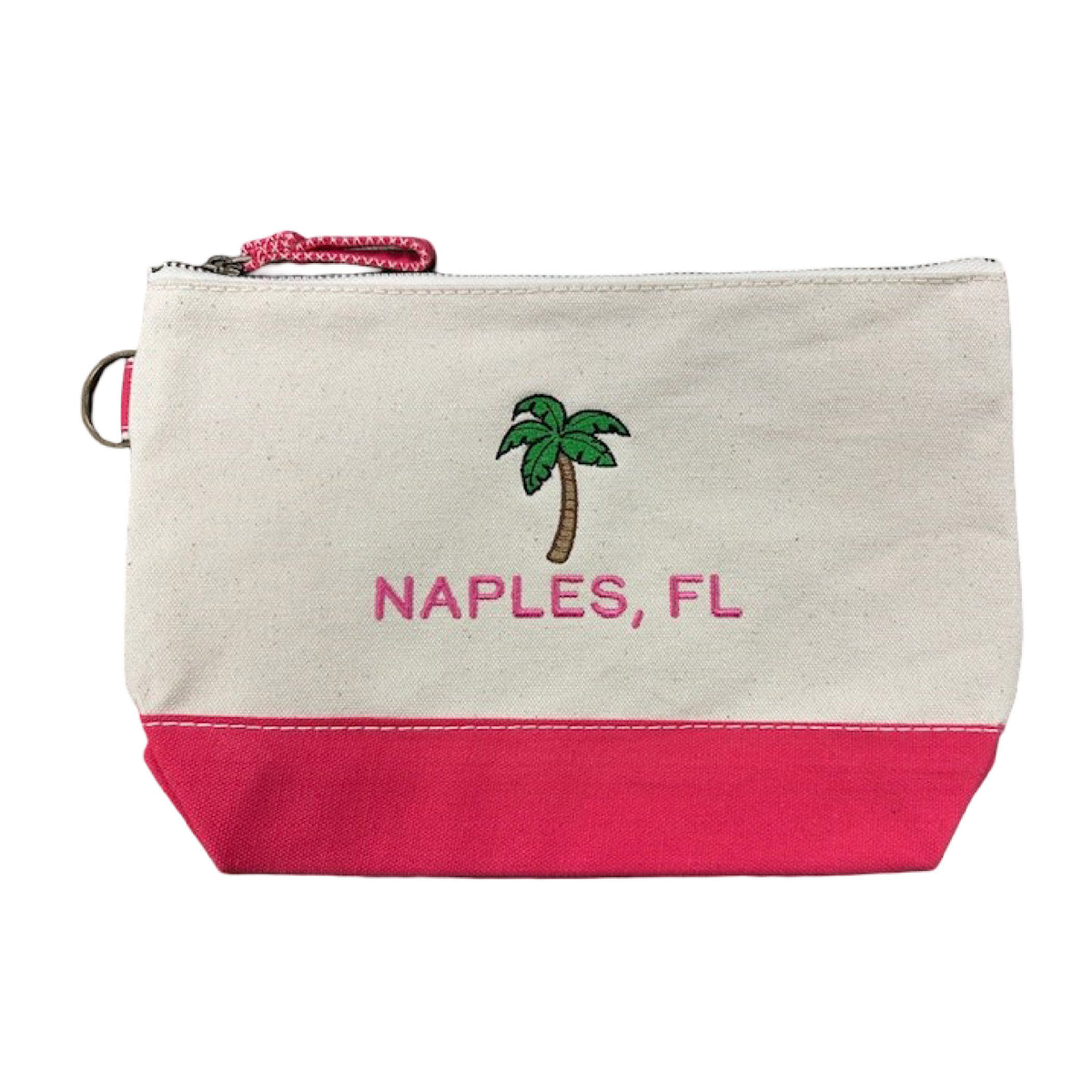 PALM TREE CUSTOM EMBROIDERED COSMETIC BAG