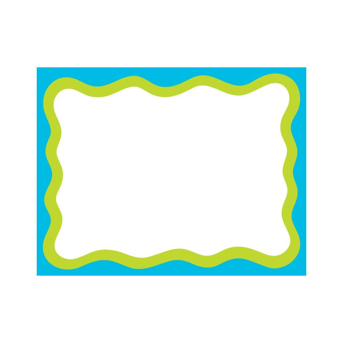 TURQUOISE & GREEN WAVY BORDER FLAT NOTES