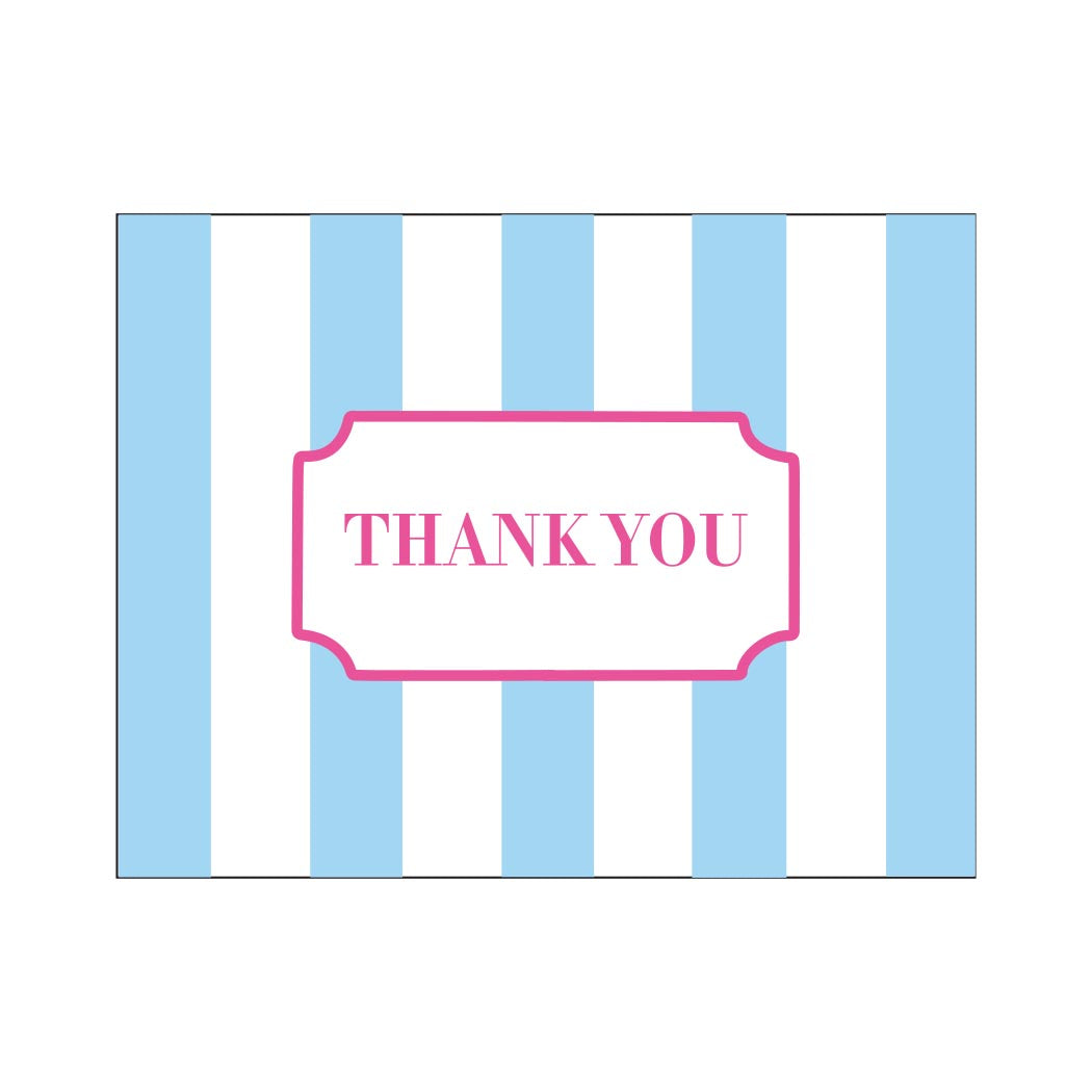 CABANA STRIPE THANK YOU FOLDOVER NOTES