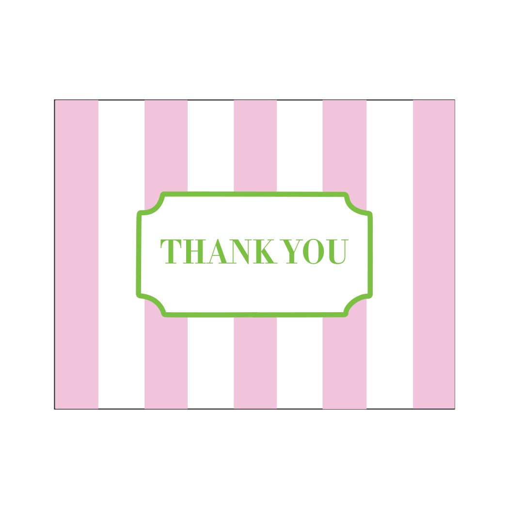 CABANA STRIPE THANK YOU FOLDOVER NOTES