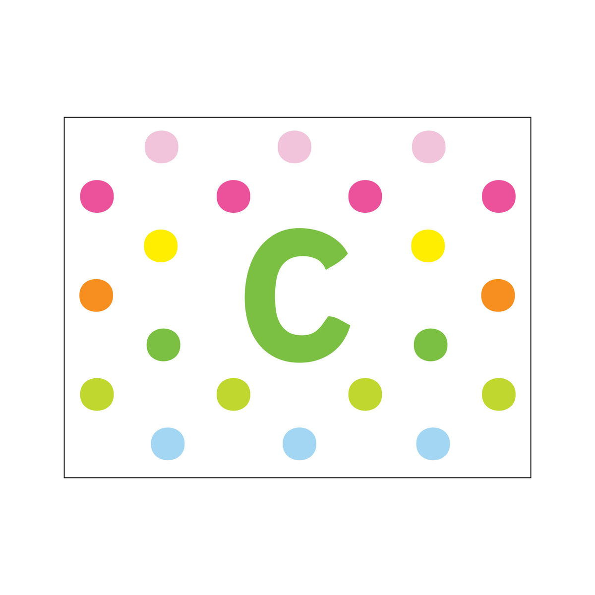 CONFETTI INITIAL FOLDOVER NOTES