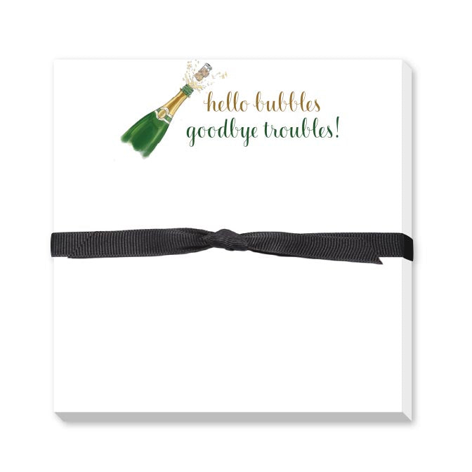 HELLO BUBBLES, GOODBYE TROUBLES DOODLE NOTEPAD