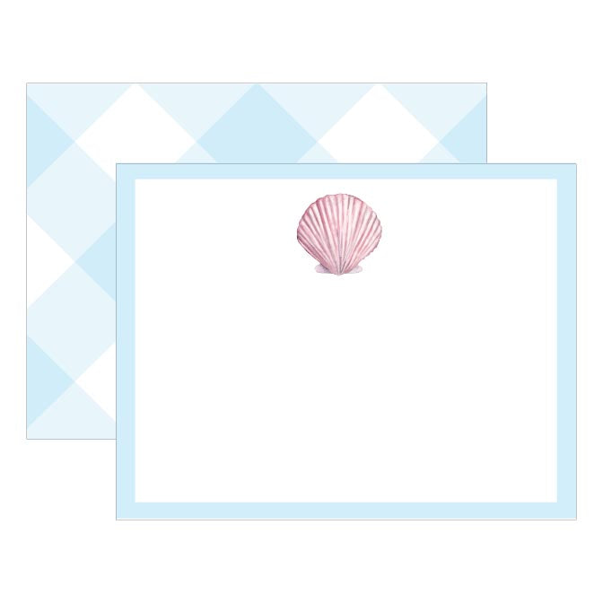 SEASHELL GINGHAM FLAT NOTES