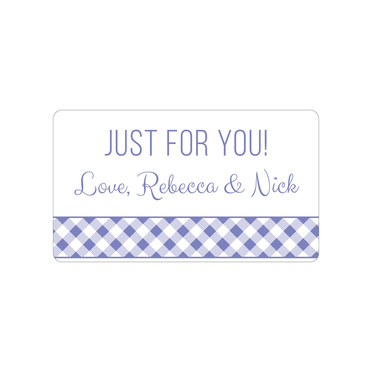 GINGHAM STRIPE PERSONALIZED GIFT STICKERS