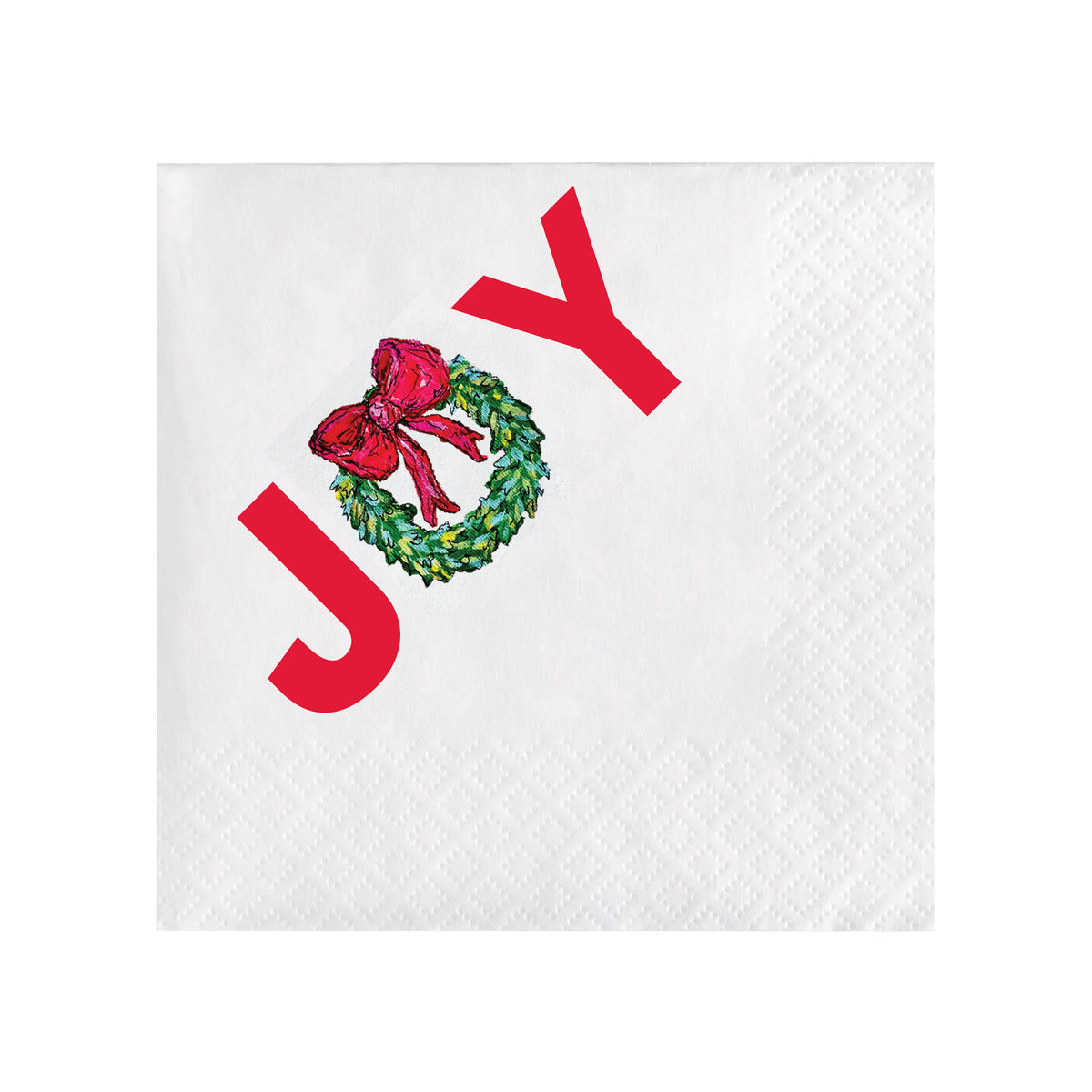 JOY WREATH HOLIDAY COCKTAIL NAPKINS