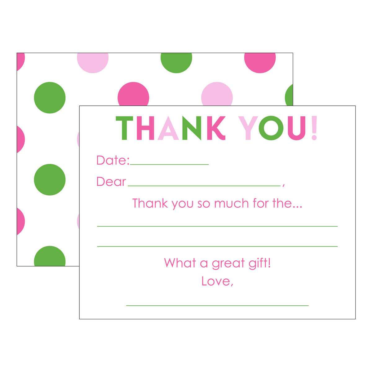 KID FILL-IN THANK YOU FLAT NOTES