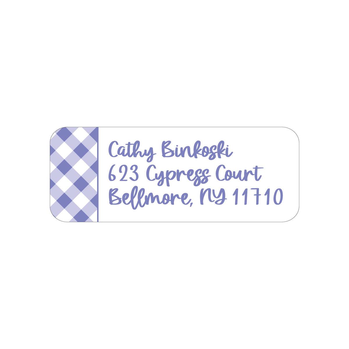 GINGHAM PERSONALIZED ADDRESS LABELS