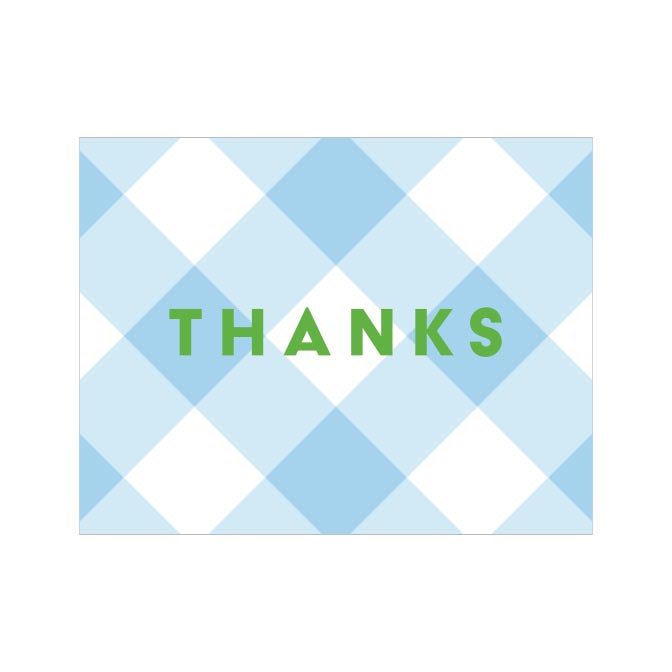 GINGHAM THANK YOU FOLDOVER NOTES