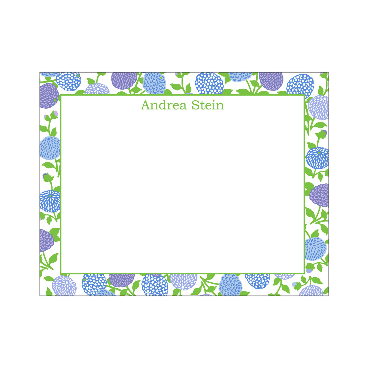 FLORAL PERSONALIZED FLAT NOTES