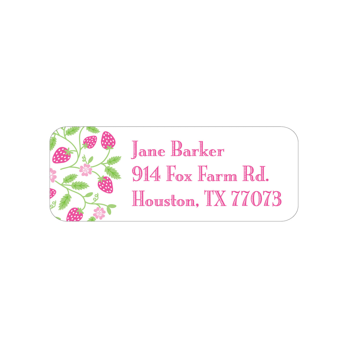 FRUIT PATTERN PERSONALIZED ADDRESS LABELS