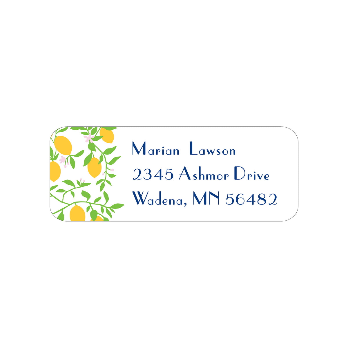 FRUIT PATTERN PERSONALIZED ADDRESS LABELS