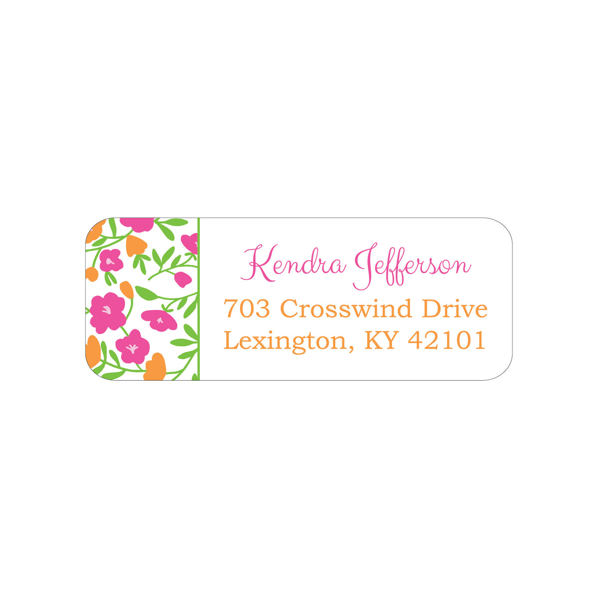 SPRING FLORAL PATTERN PERSONALIZED ADDRESS LABELS