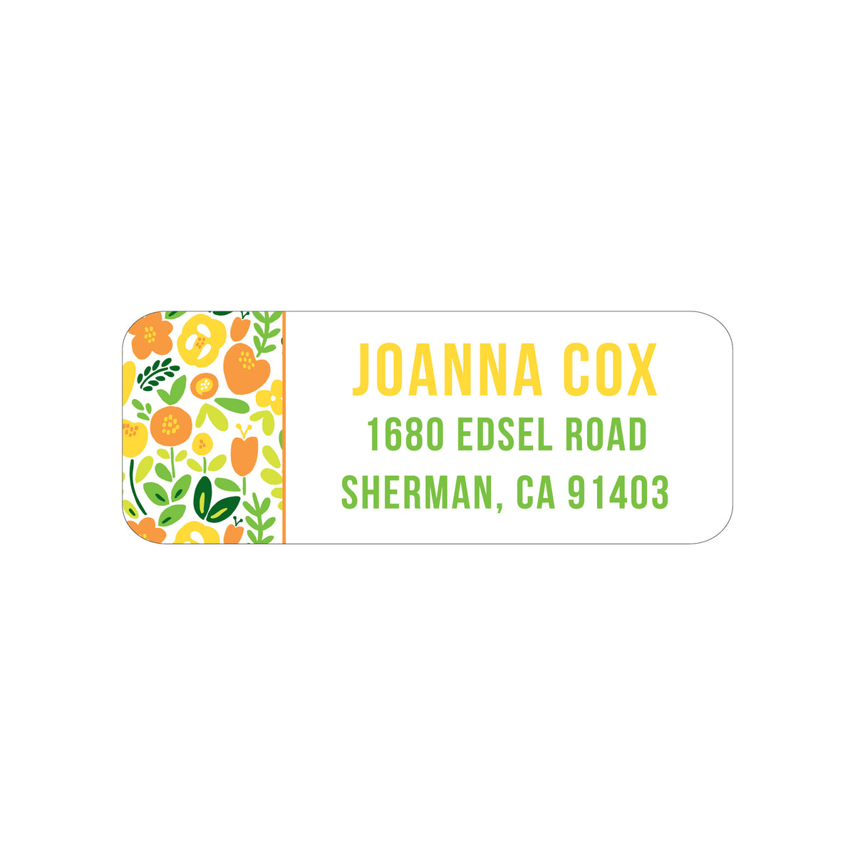SPRING FLORAL PATTERN PERSONALIZED ADDRESS LABELS