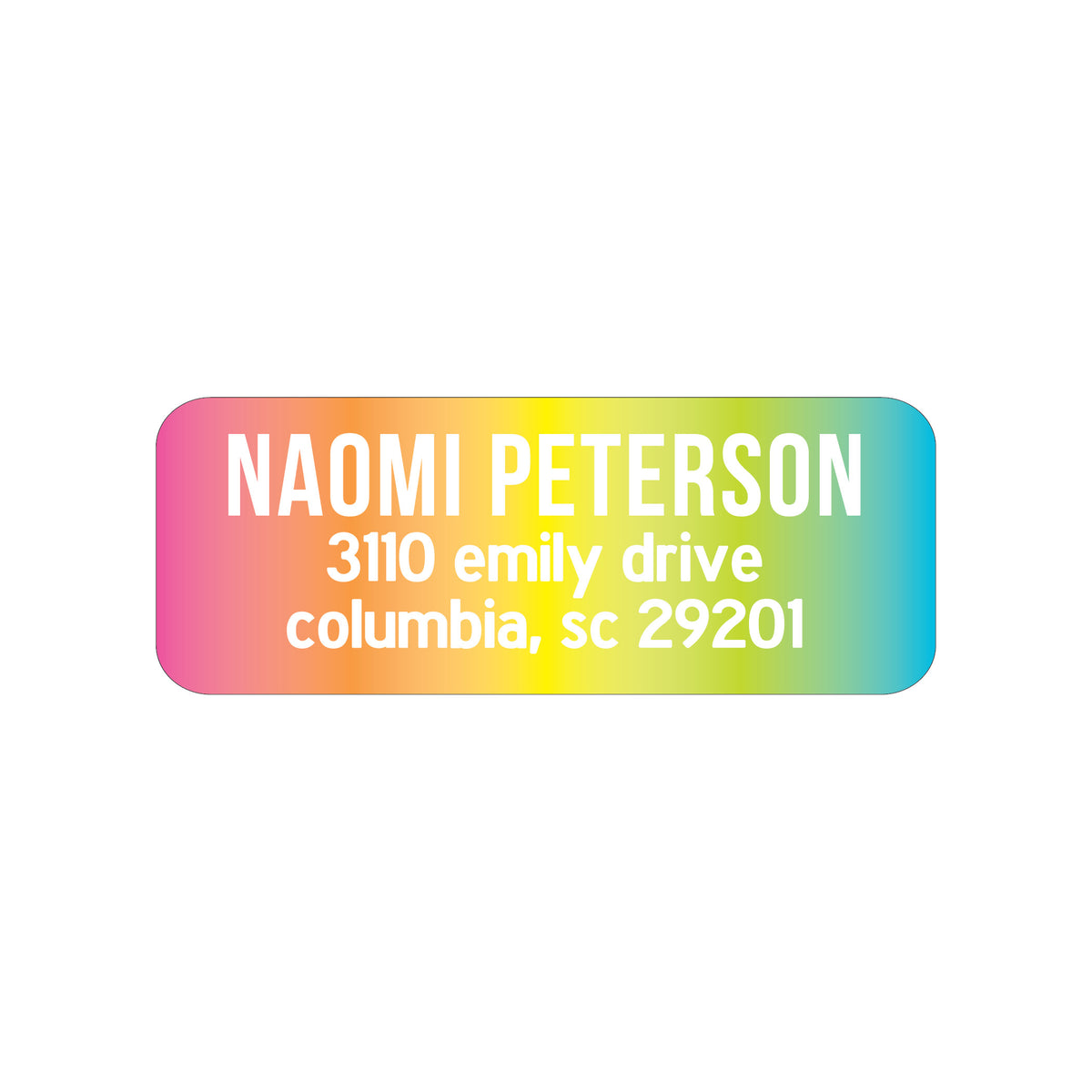 GRADIENT PERSONALIZED ADDRESS LABELS
