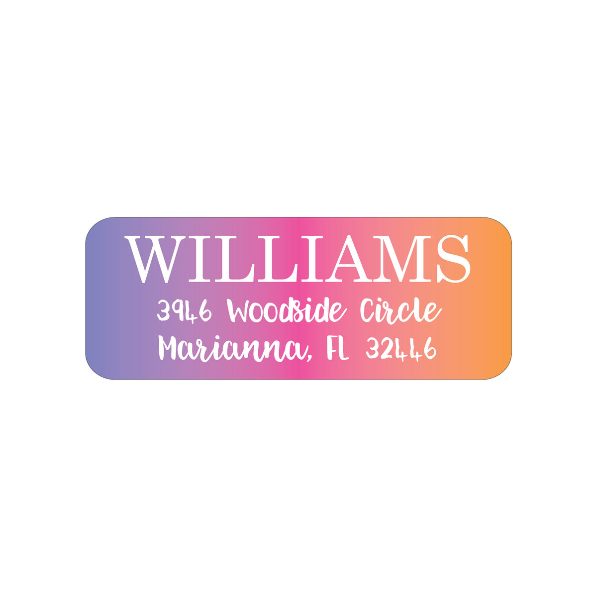 GRADIENT PERSONALIZED ADDRESS LABELS