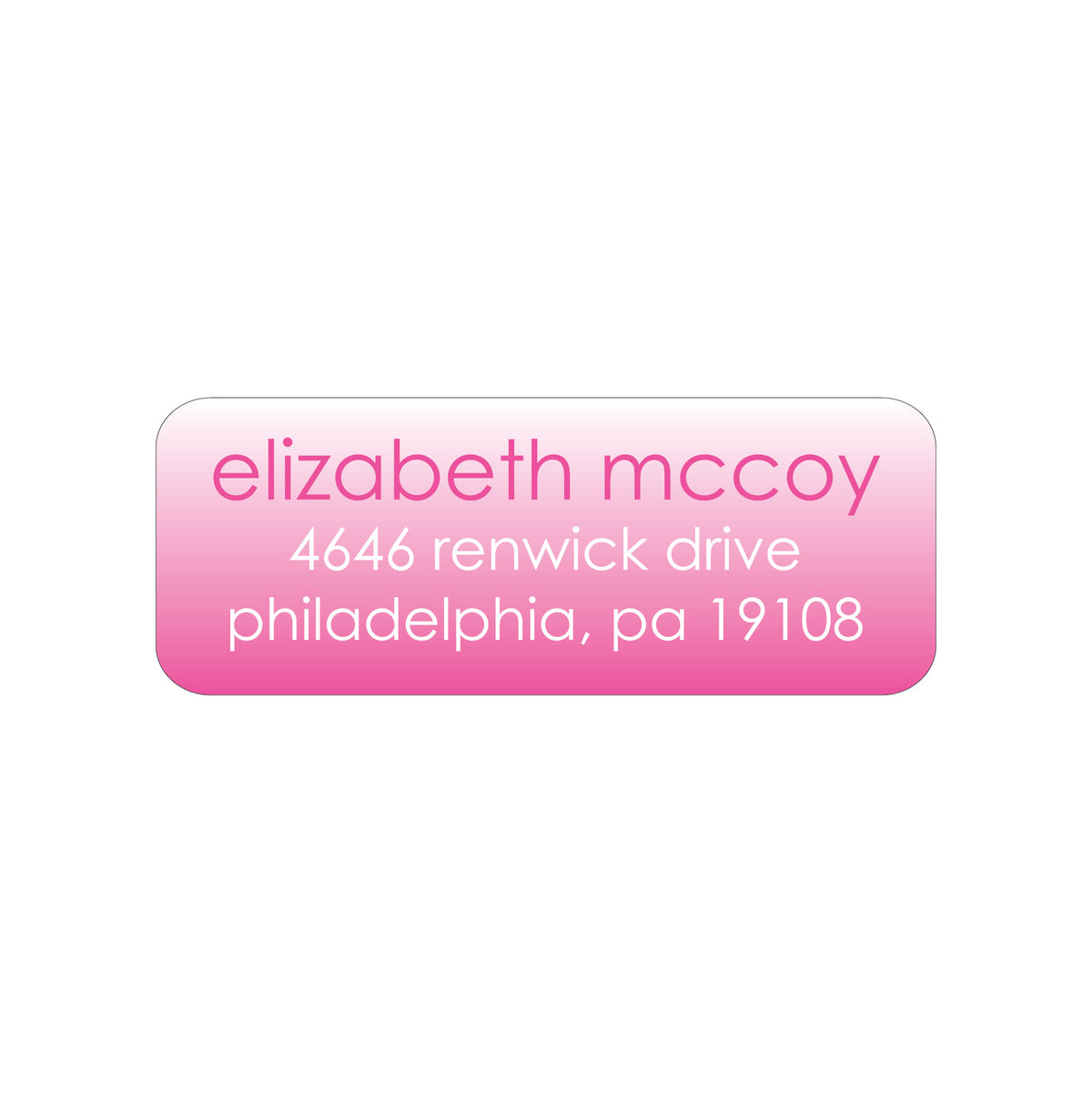 PINK OMBRÉ PERSONALIZED ADDRESS LABELS