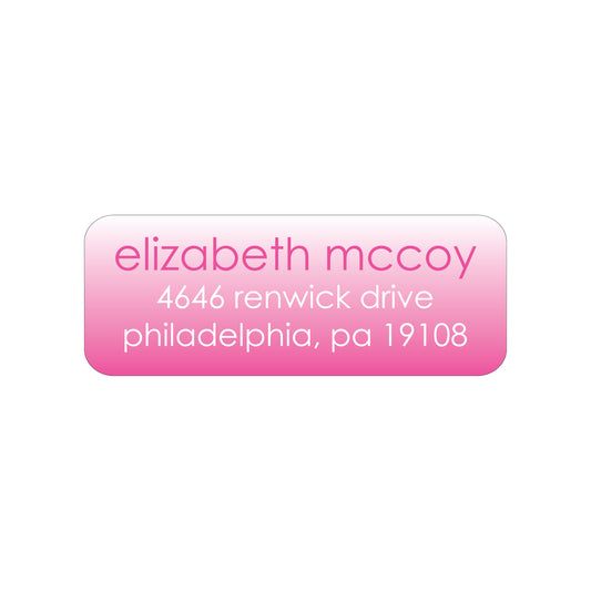 PINK OMBRÉ PERSONALIZED ADDRESS LABELS