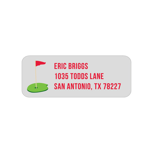 PUTTING GREEN PERSONALIZED ADDRESS LABELS