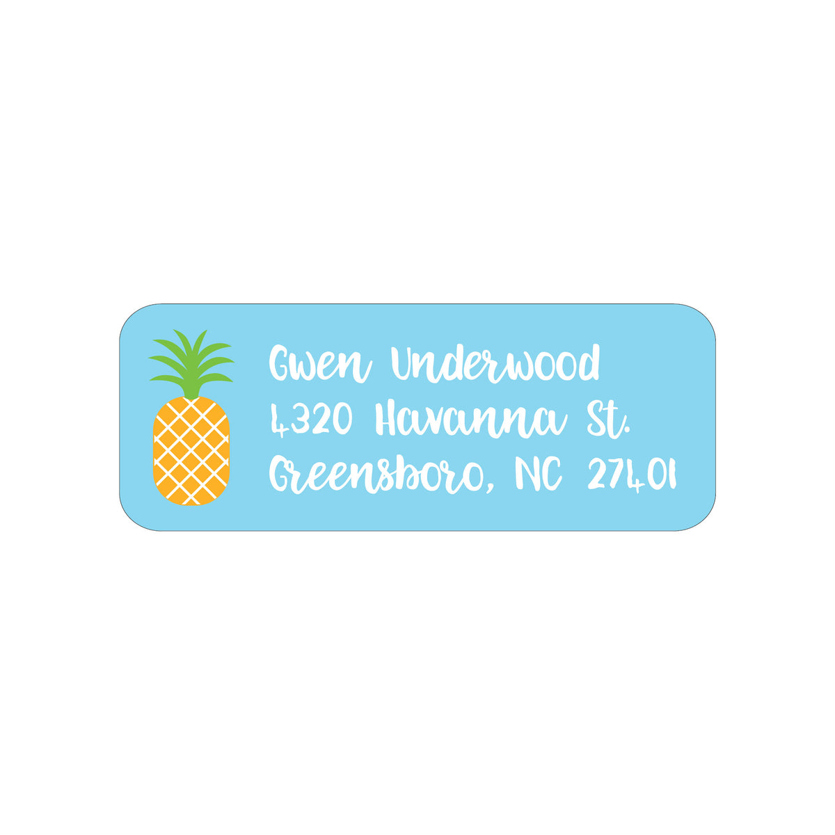 PINEAPPLE PERSONALIZED ADDRESS LABELS