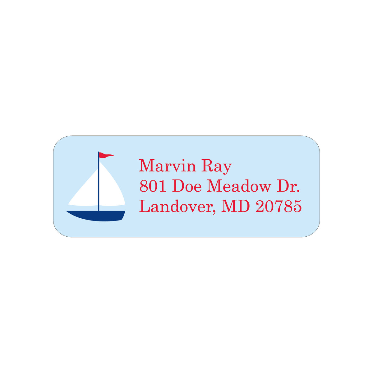 SAILBOAT PERSONALIZED ADDRESS LABELS