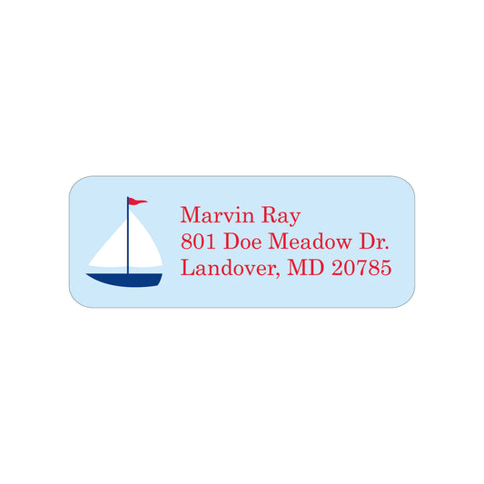 SAILBOAT PERSONALIZED ADDRESS LABELS