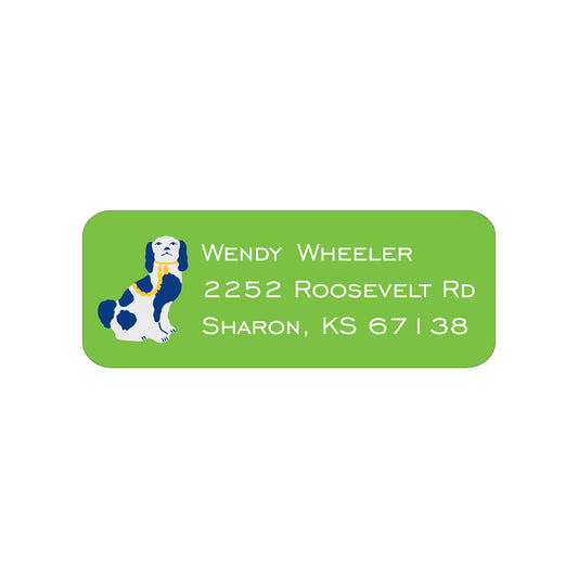 ANTIQUE DOG PERSONALIZED ADDRESS LABELS