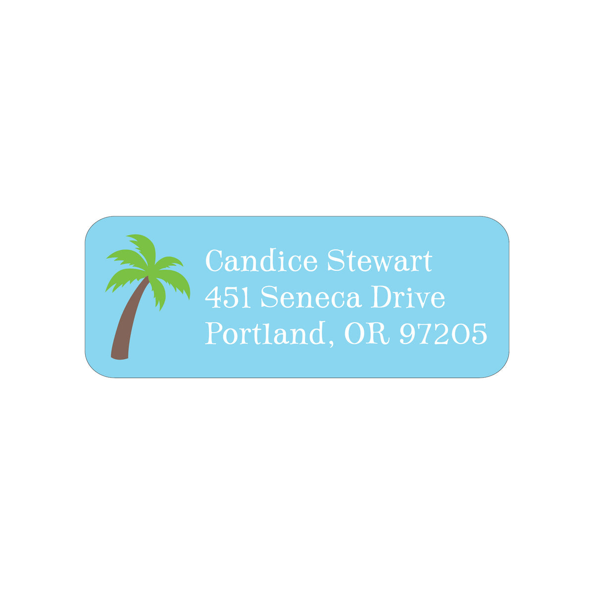 PALM TREE PERSONALIZED ADDRESS LABELS