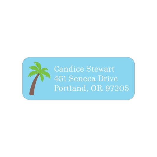 PALM TREE PERSONALIZED ADDRESS LABELS