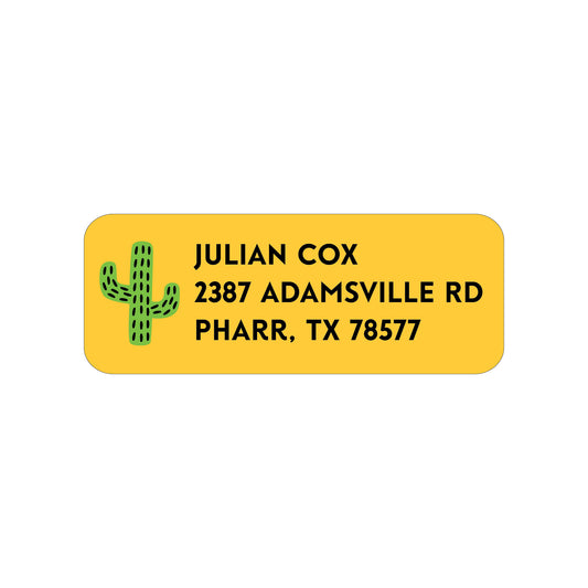 CACTUS PERSONALIZED ADDRESS LABELS