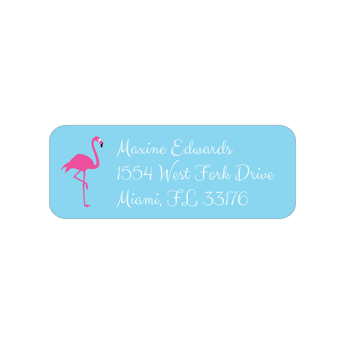 FLAMINGO PERSONALIZED ADDRESS LABELS