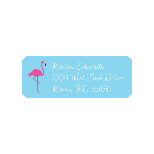 FLAMINGO PERSONALIZED ADDRESS LABELS