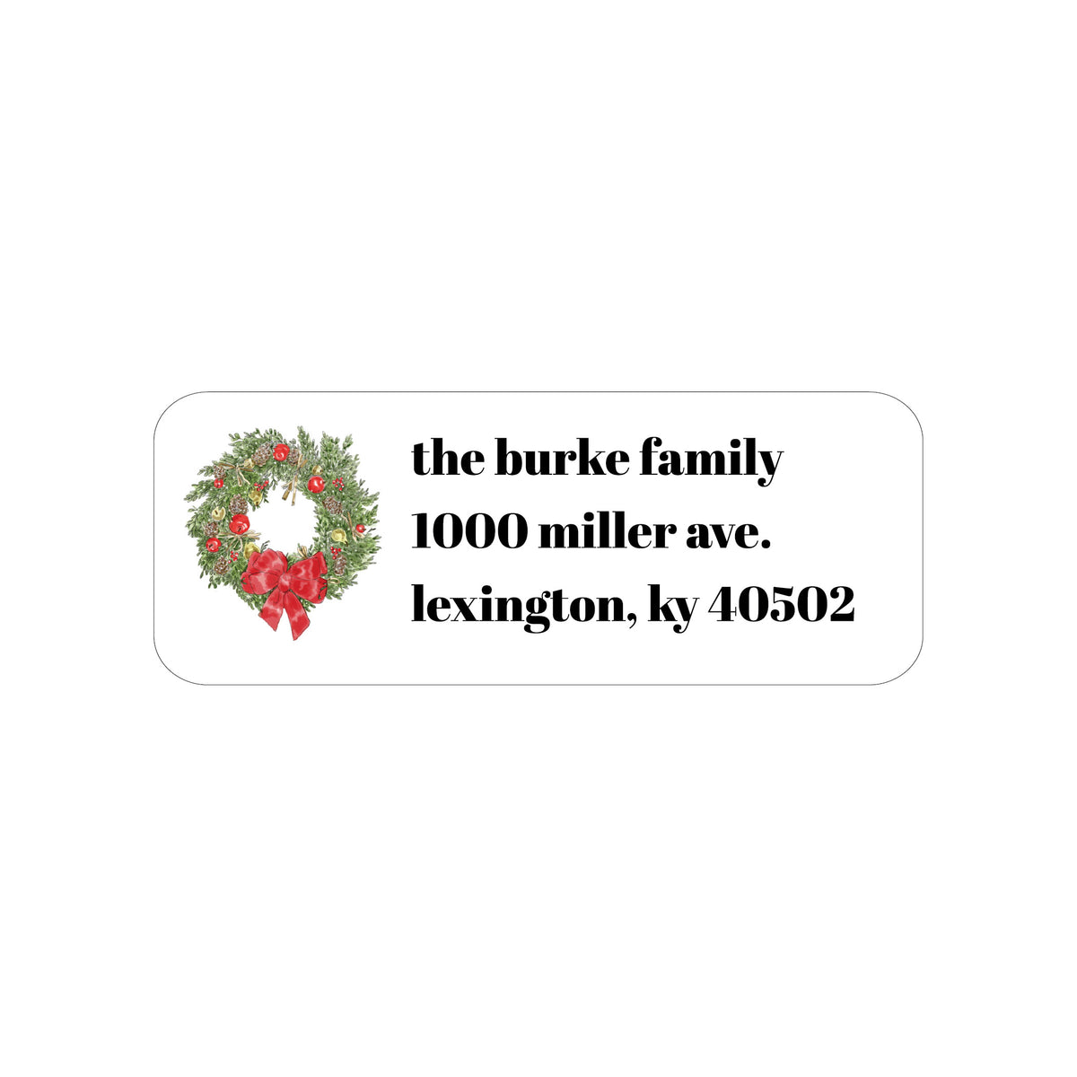CHRISTMAS PERSONALIZED ADDRESS LABELS