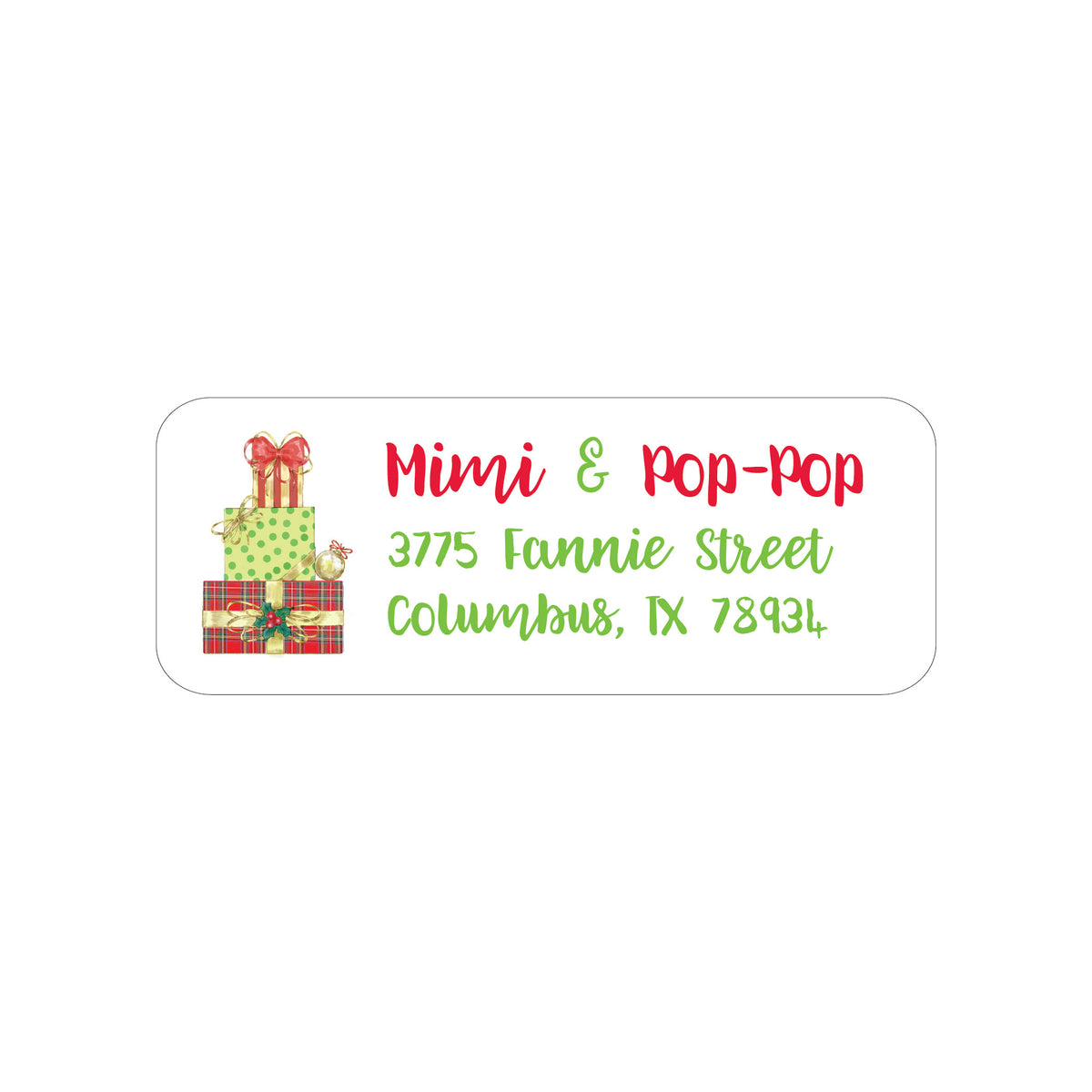CHRISTMAS PERSONALIZED ADDRESS LABELS