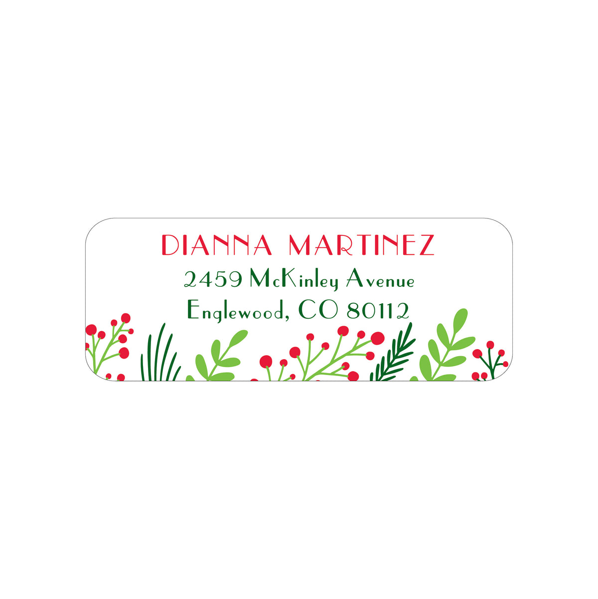 CHRISTMAS PERSONALIZED ADDRESS LABELS