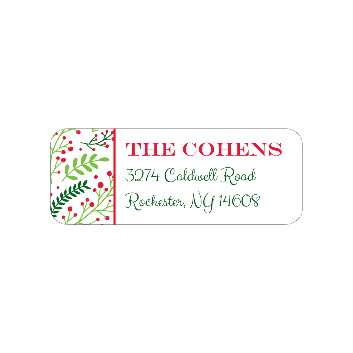 CHRISTMAS PERSONALIZED ADDRESS LABELS