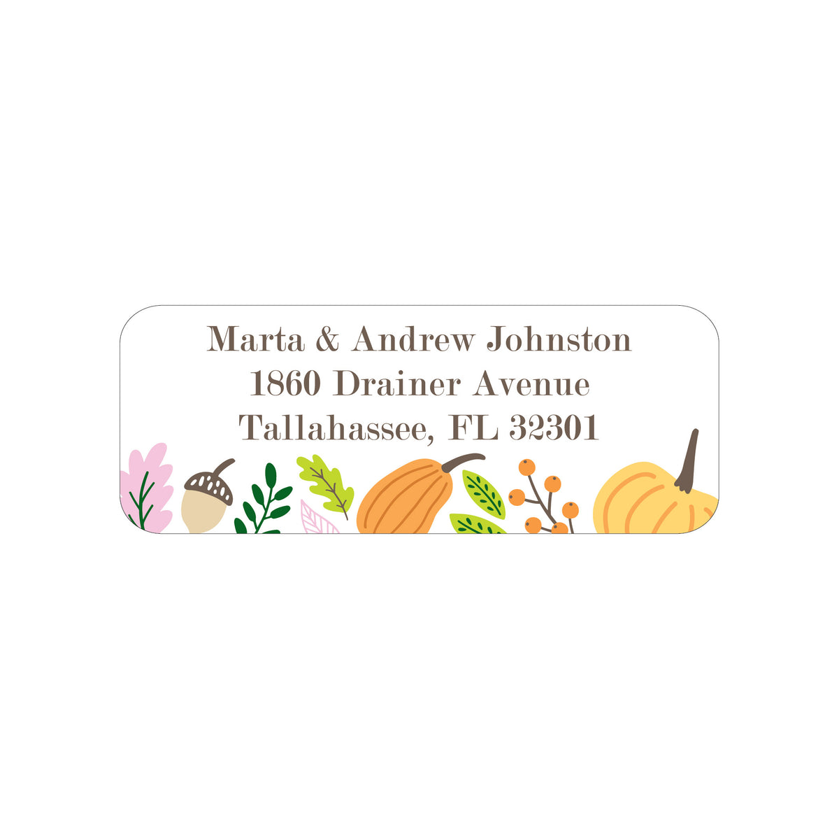 FALL HOLIDAY PERSONALIZED ADDRESS LABELS