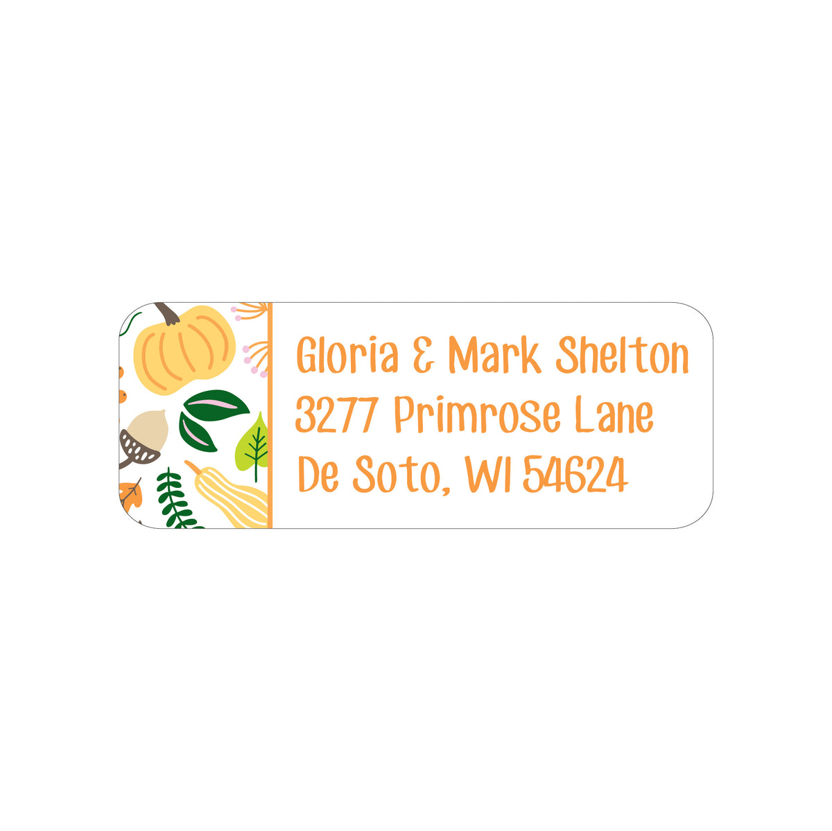 FALL HOLIDAY PERSONALIZED ADDRESS LABELS