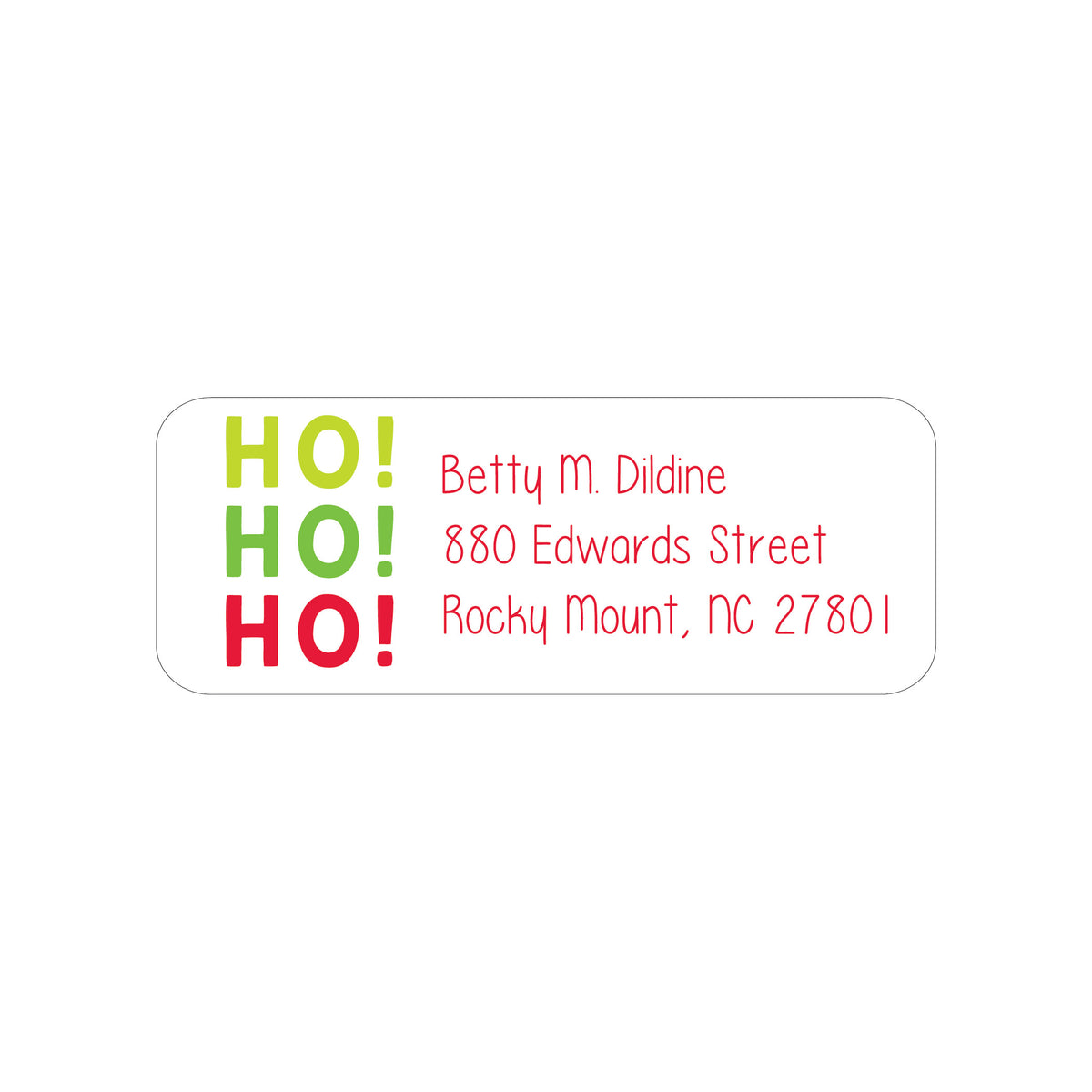 CHRISTMAS PERSONALIZED ADDRESS LABELS