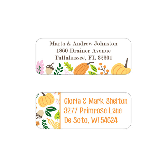 FALL HOLIDAY PERSONALIZED ADDRESS LABELS