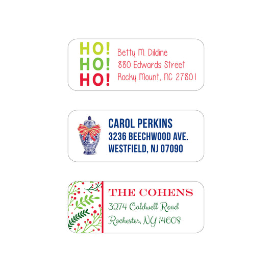 CHRISTMAS PERSONALIZED ADDRESS LABELS
