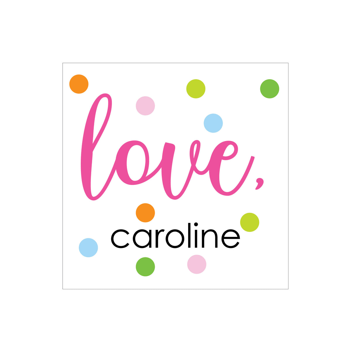 COLORFUL PATTERN PERSONALIZED SQUARE GIFT STICKERS