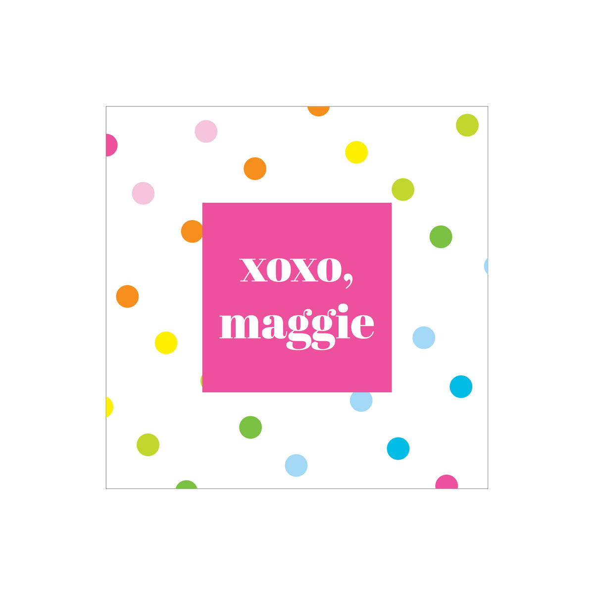 COLORFUL PATTERN PERSONALIZED SQUARE GIFT STICKERS