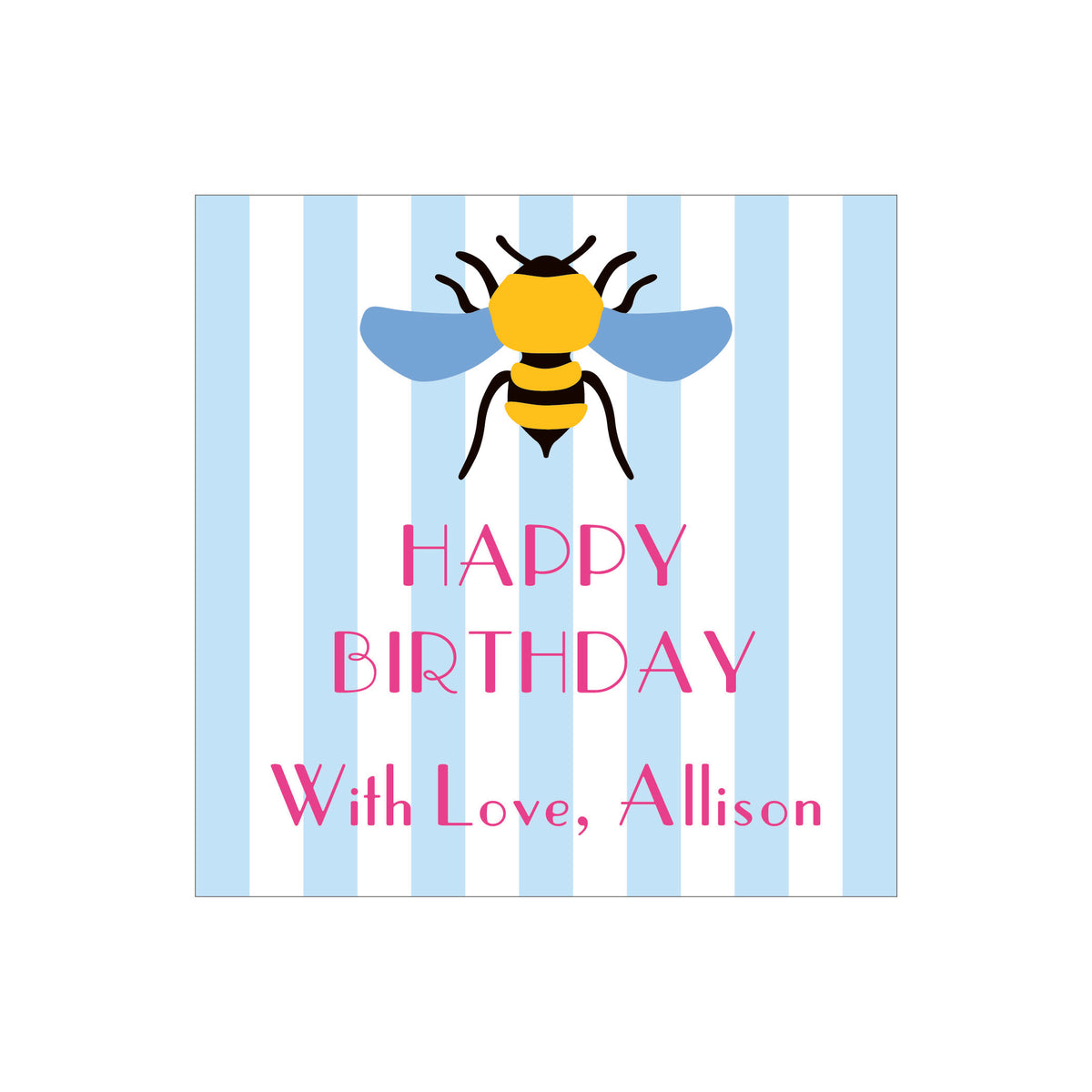 BEE PERSONALIZED SQUARE GIFT STICKERS