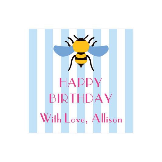 BEE PERSONALIZED SQUARE GIFT STICKERS