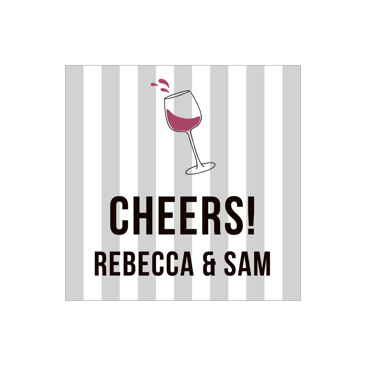 WINE PERSONALIZED SQUARE GIFT STICKERS
