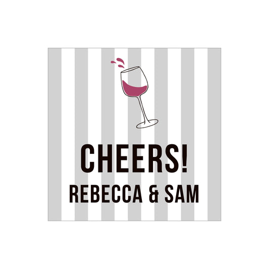 WINE PERSONALIZED SQUARE GIFT STICKERS