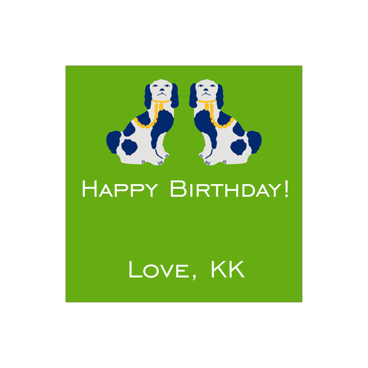 ANTIQUE DOGS PERSONALIZED SQUARE GIFT STICKERS