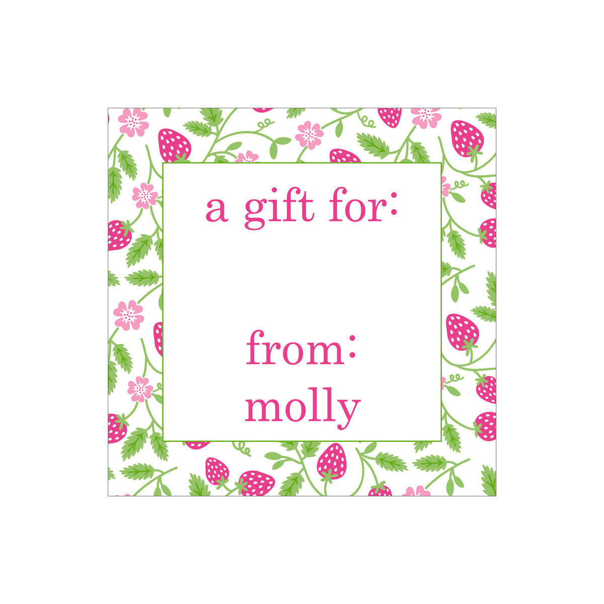 PATTERN BORDER PERSONALIZED SQUARE GIFT STICKERS
