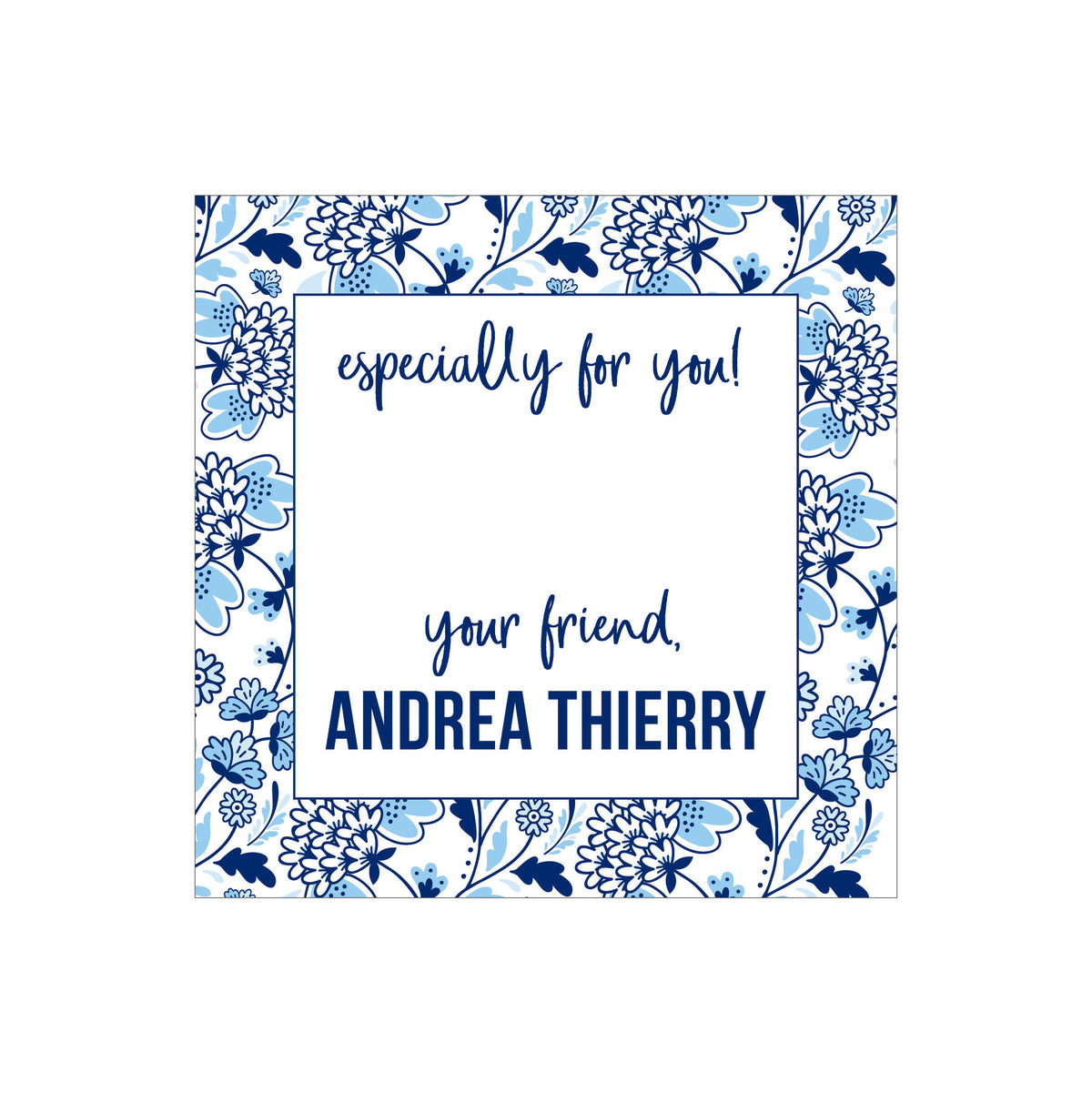 PATTERN BORDER PERSONALIZED SQUARE GIFT STICKERS